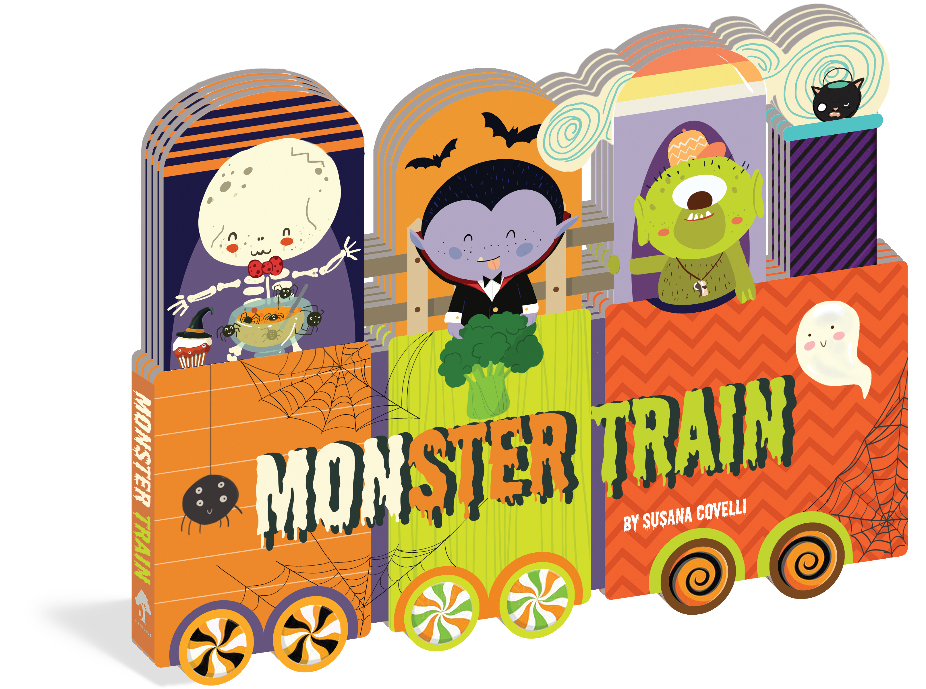 The cover of the board book Monster Train.