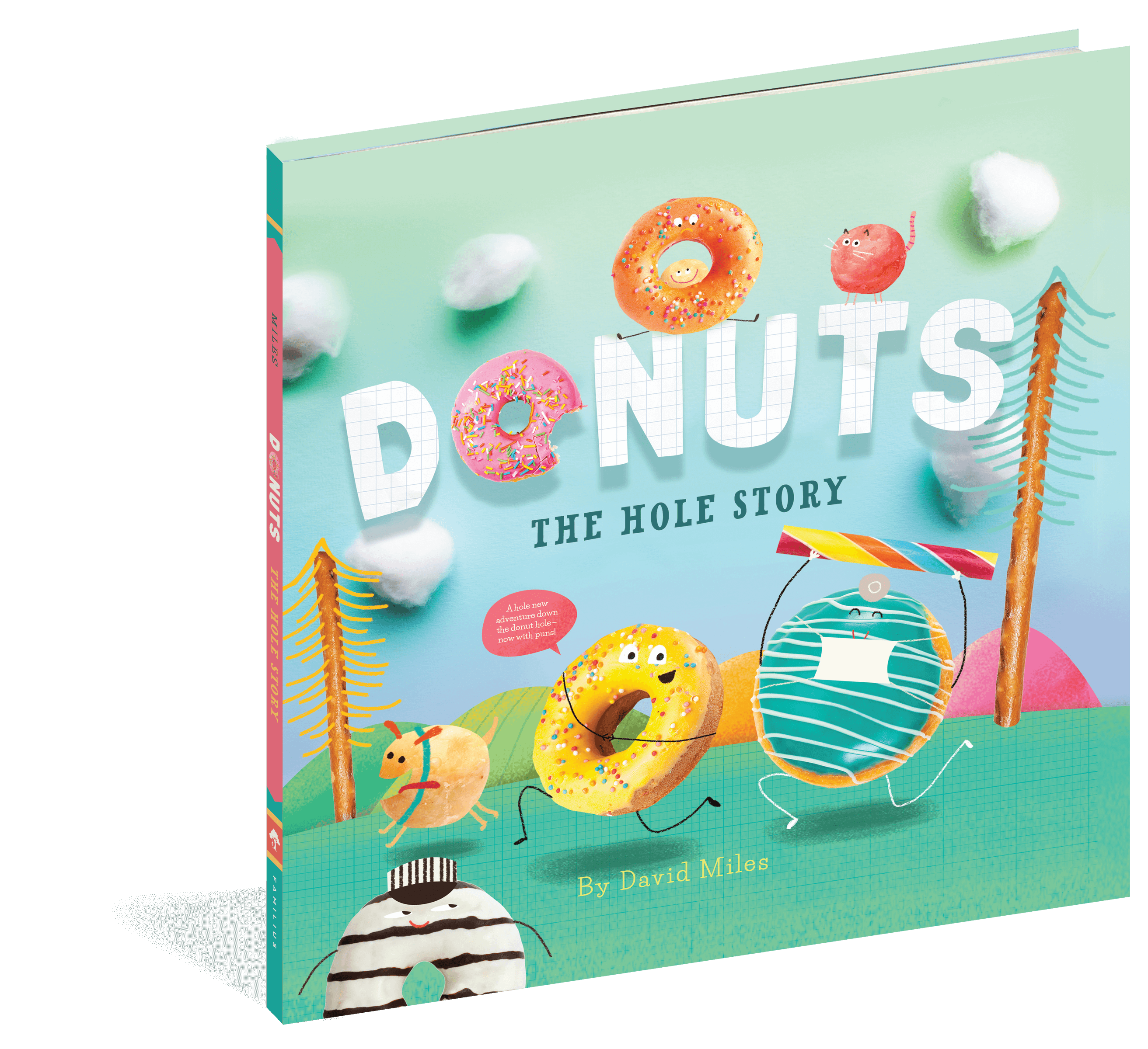 The cover of the picture book Donuts: The Hole Story.