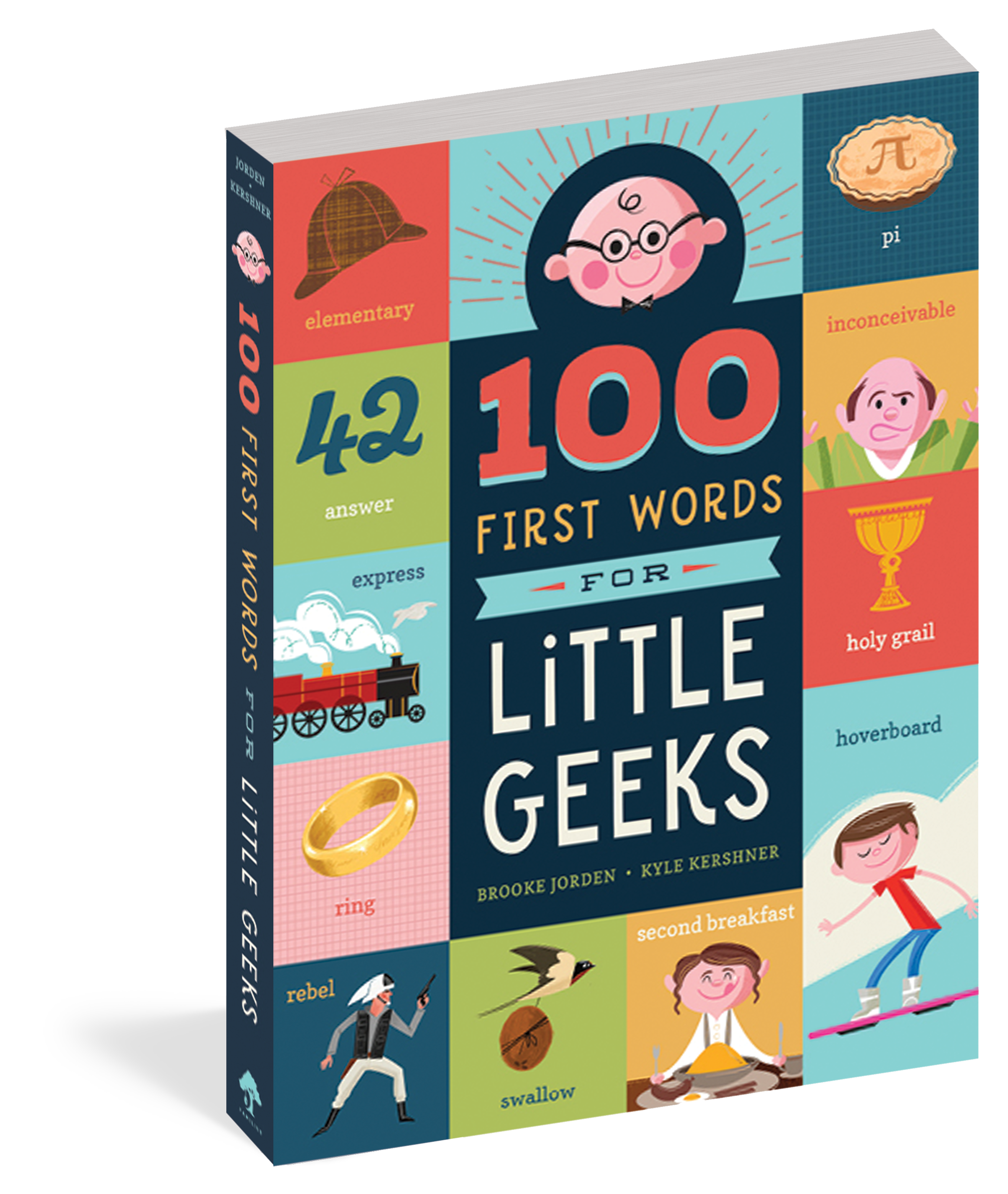 The cover of the board book 100 First Words for Little Geeks.