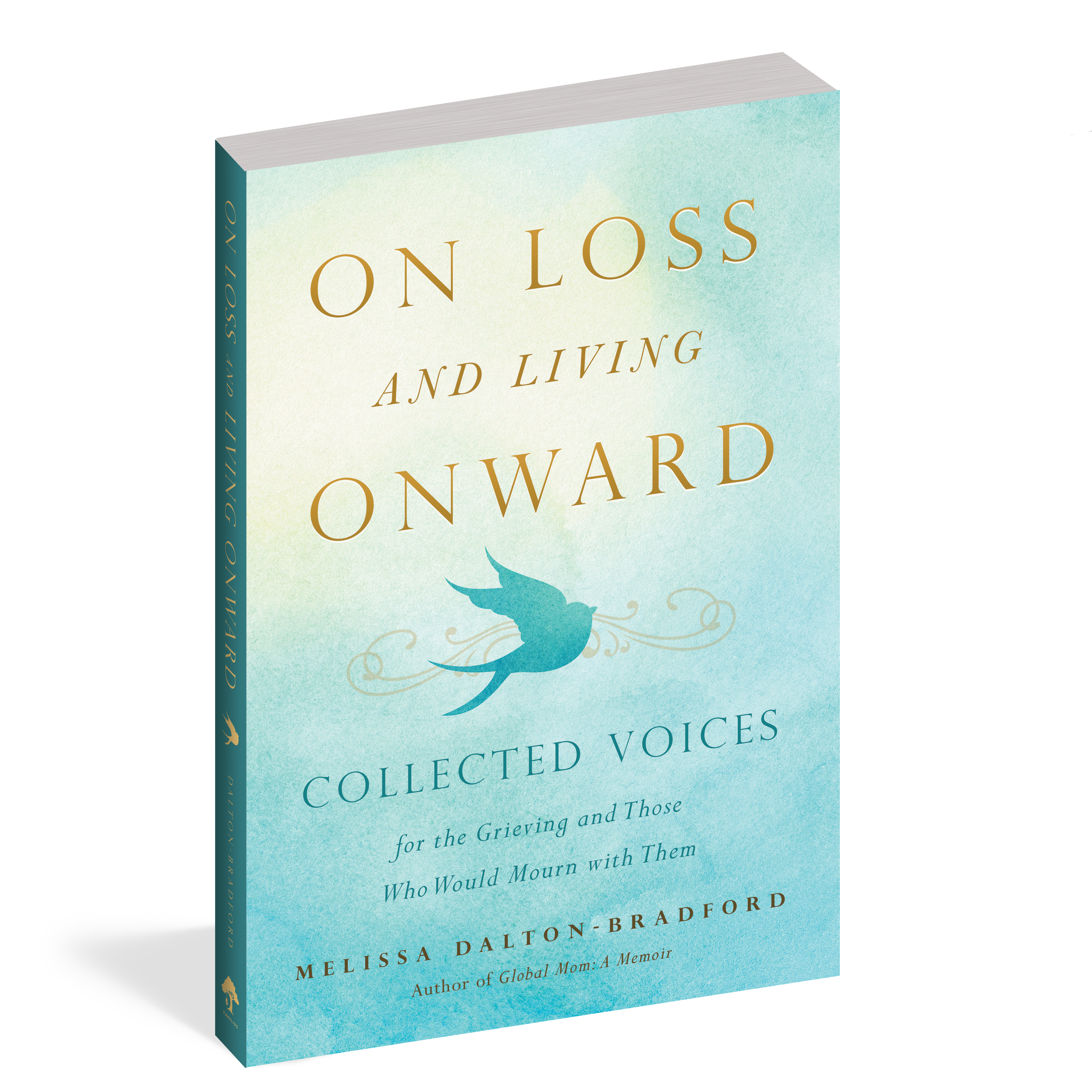 The cover of the book On Loss and Living Onward.