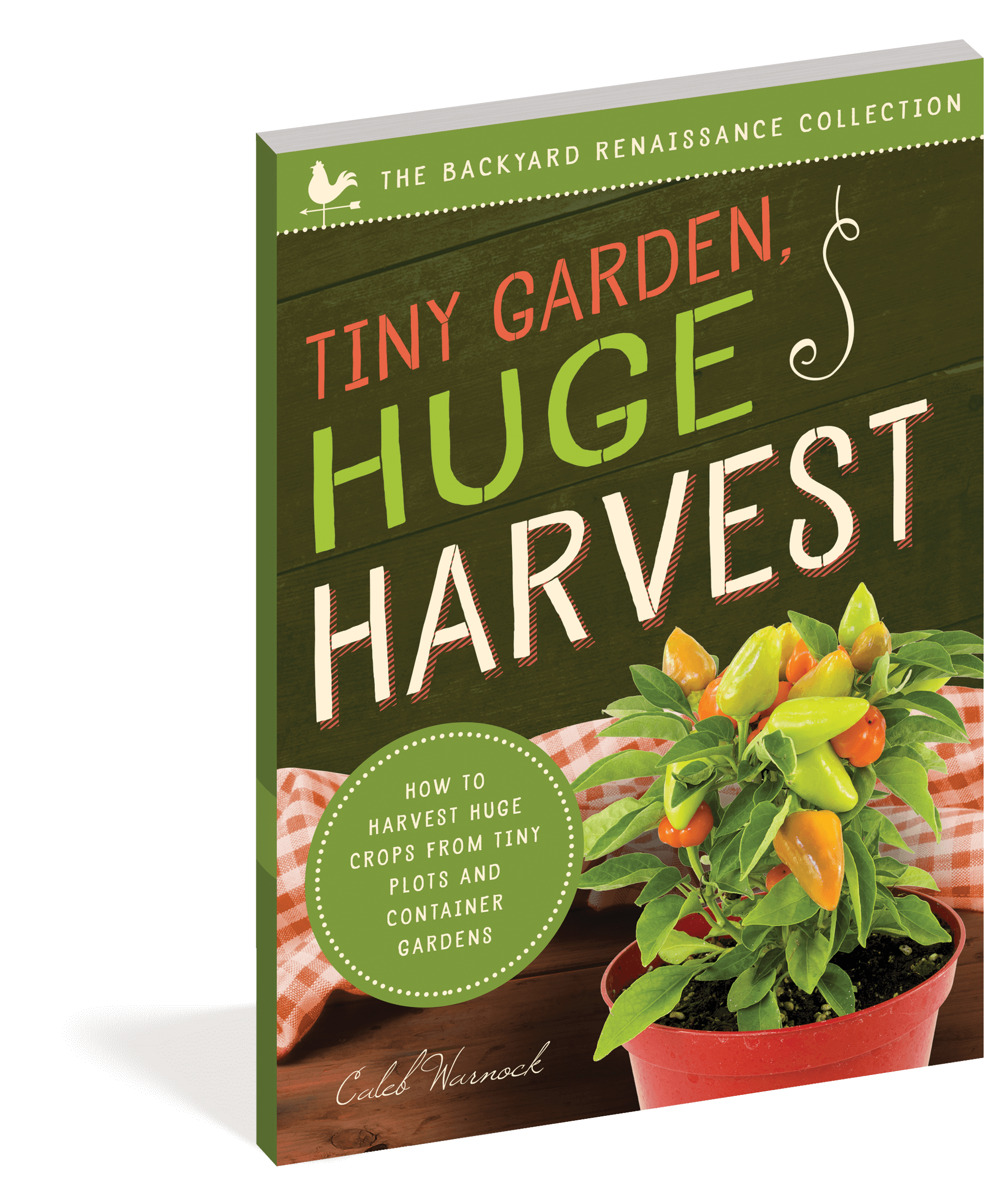 The cover of the book Tiny Garden, Huge Harvest.