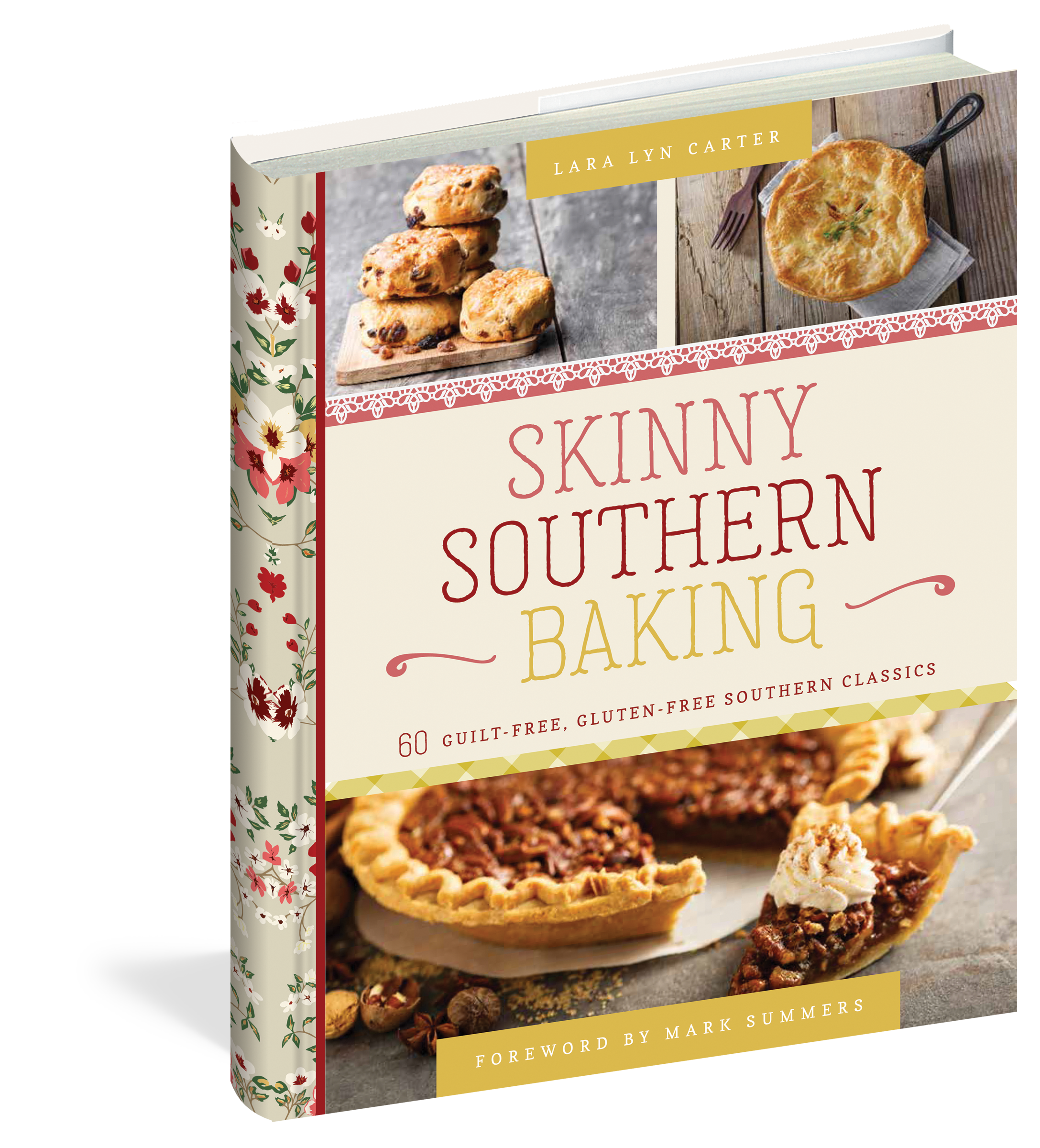 The cover of the cookbook Skinny Southern Baking.
