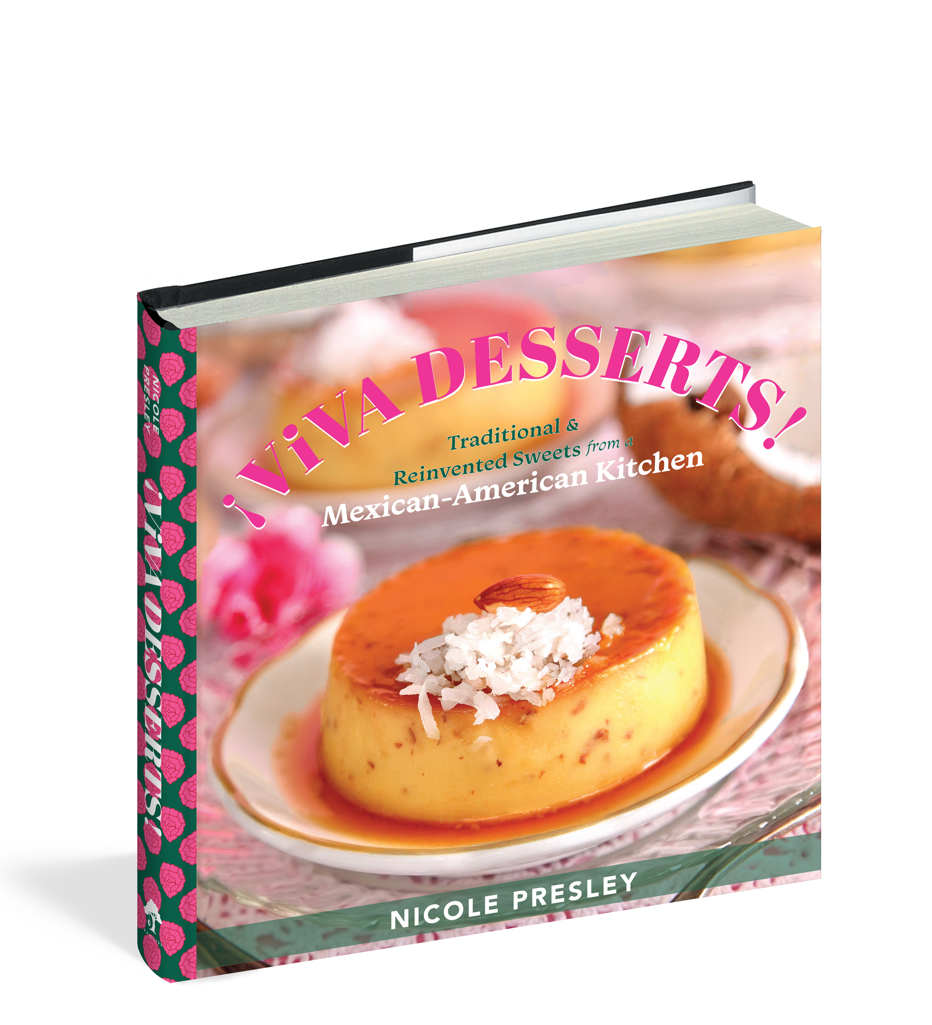 The cover of the cookbook ¡Viva Desserts!