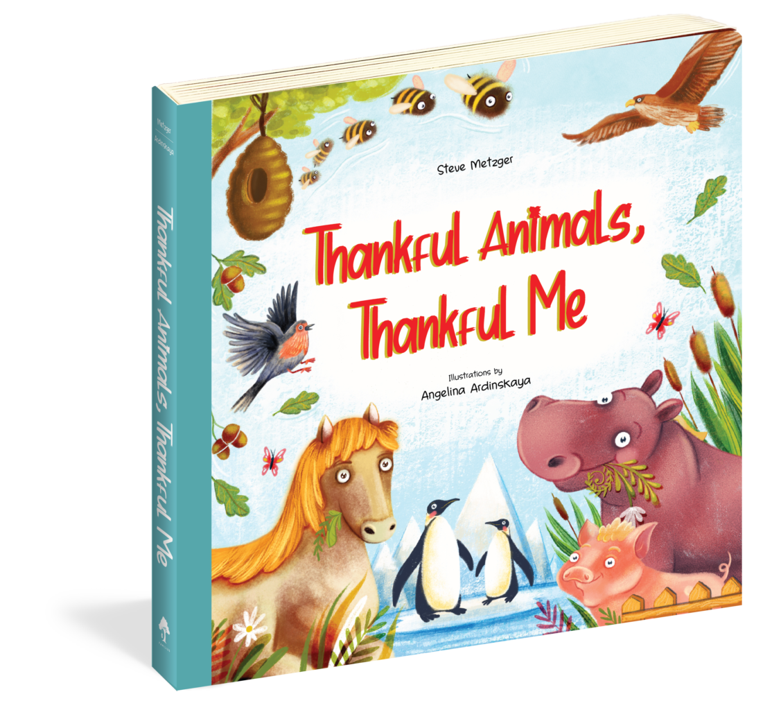 The cover of the board book Thankful Animals, Thankful Me.