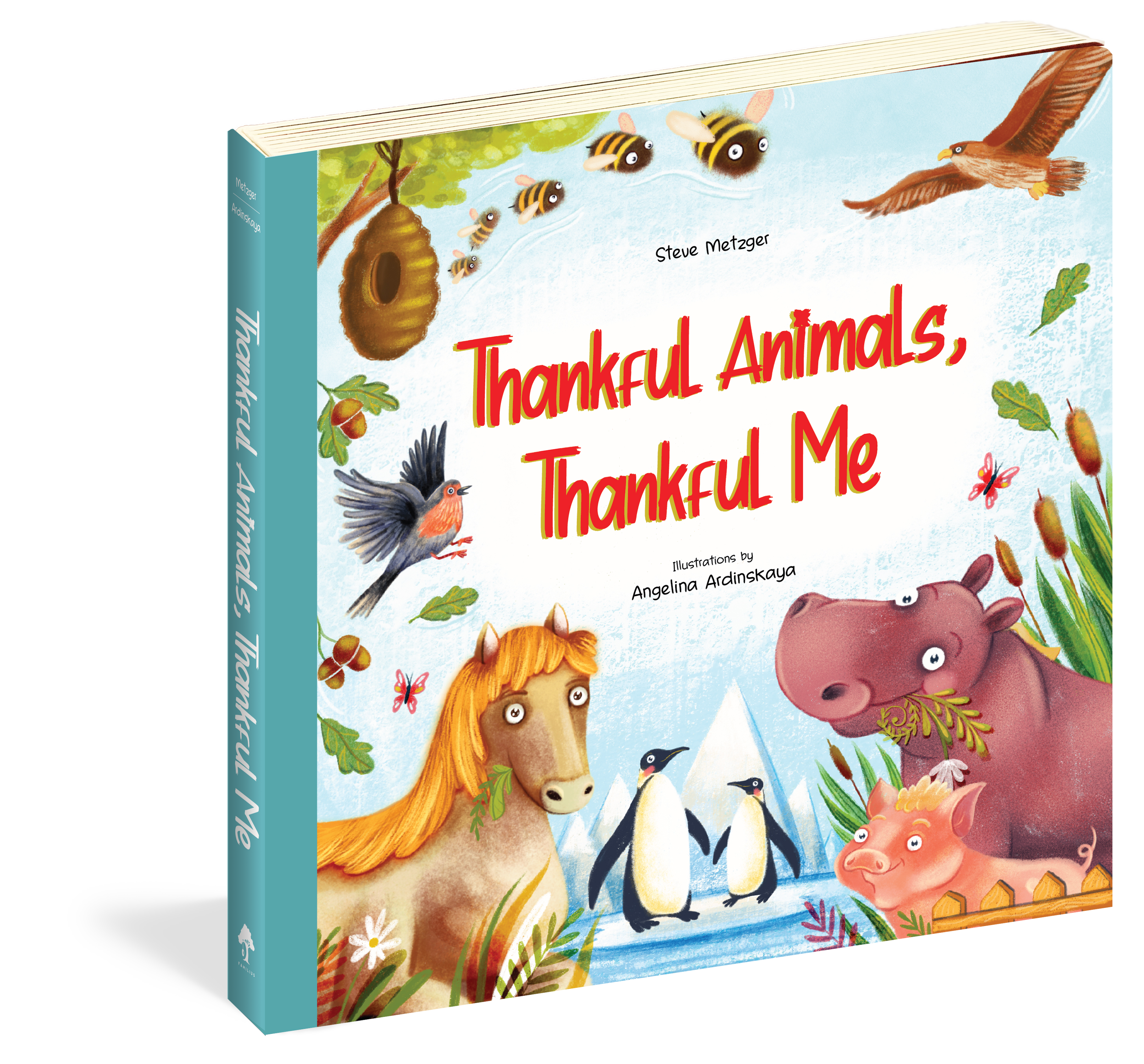 The cover of the board book Thankful Animals, Thankful Me.