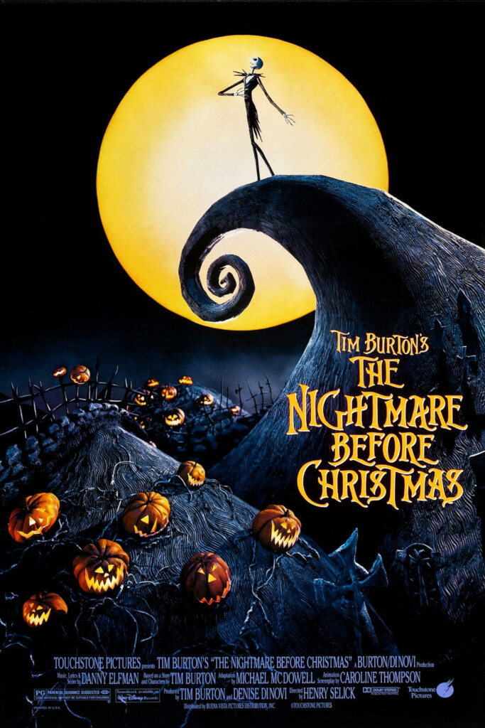 The movie poster for The Nightmare before Christmas