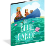 The cover of the picture book The Blue Canoe.